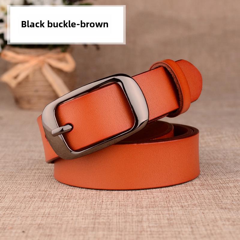 Curea de damă din piele naturală de vacă – Accesoriu de talie casual la modă și versatil.