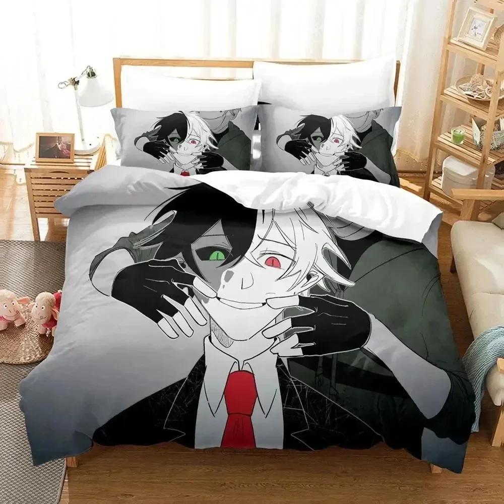 3D Print Anime Ranboo Printed Bed Set Duvet Cover Pillowcase Bedding Set Bed Linen Sheet Quilt Cover Full Queen King Size
