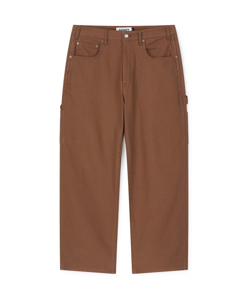 Seonpoteu Loosed Carpenter Pants Khaki