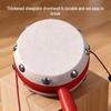Chewable Wooden Sheepskin Drum Rattle for Newborns, Traditional Handheld Bell Toy for 1-Year-Olds