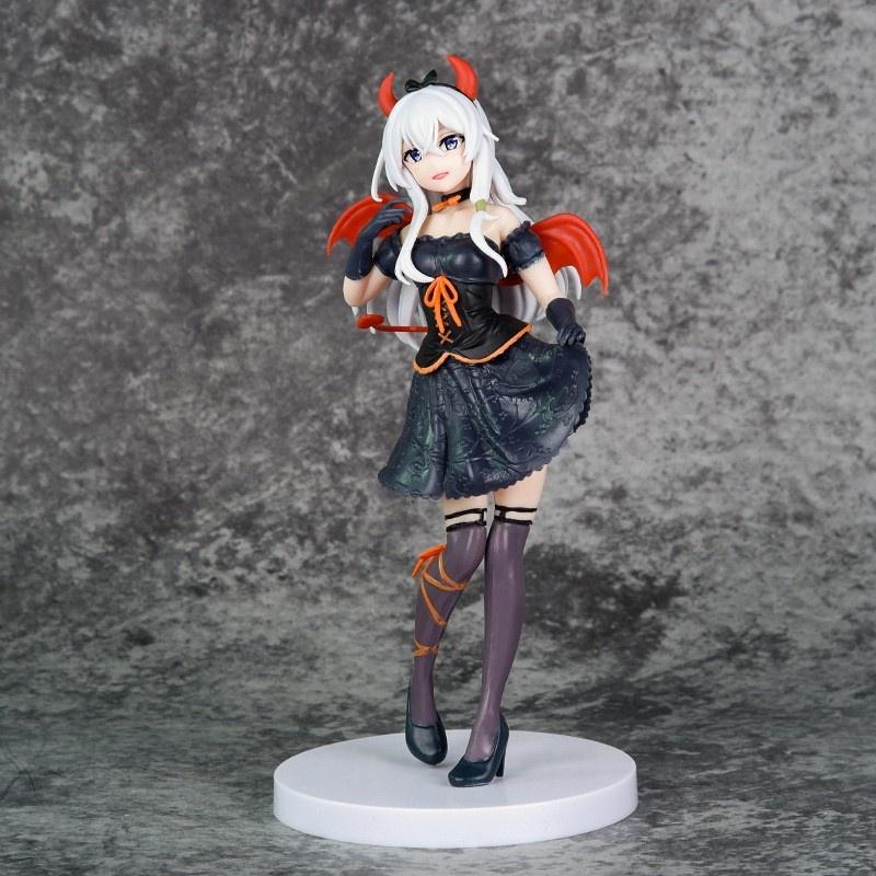 

Action Figures Witchy Trip Sakura Demon Elaina Figurine Grey 2D Anime Model Case Ornament Plaything Present For Fans And Collectors