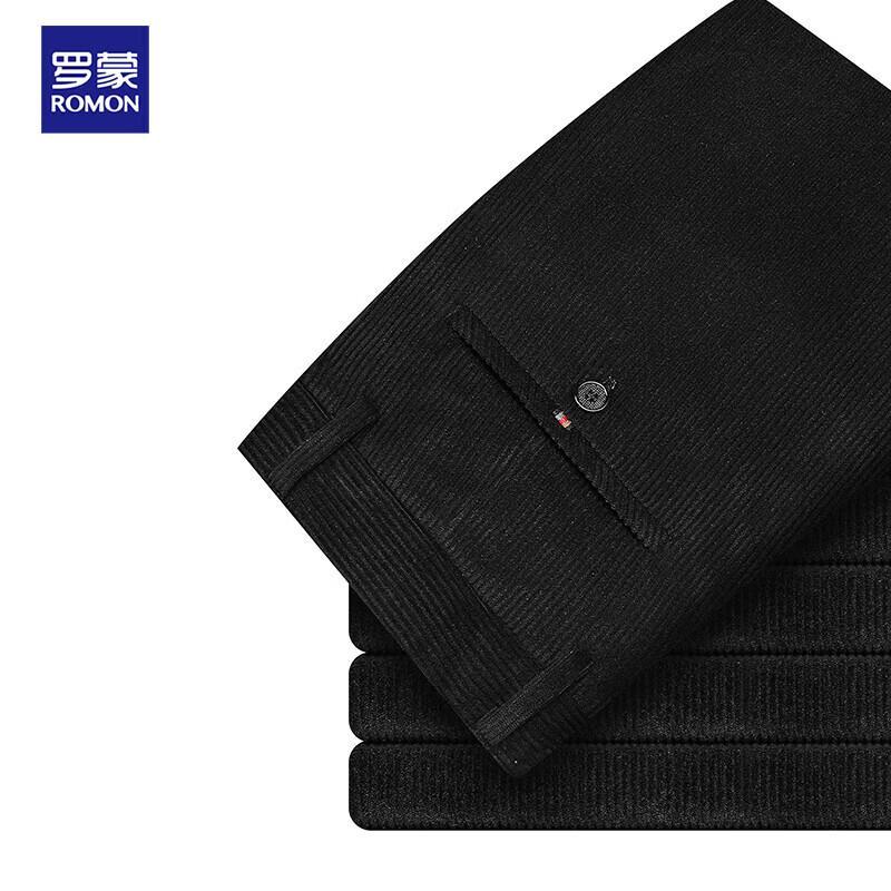 ROMON Men's Corduroy Casual Straight-Leg Pants