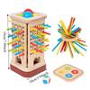 Fun Wooden Stick Board Game Colorful Sticks Wooden Stick Tower Toy Set  Boys/Girls
