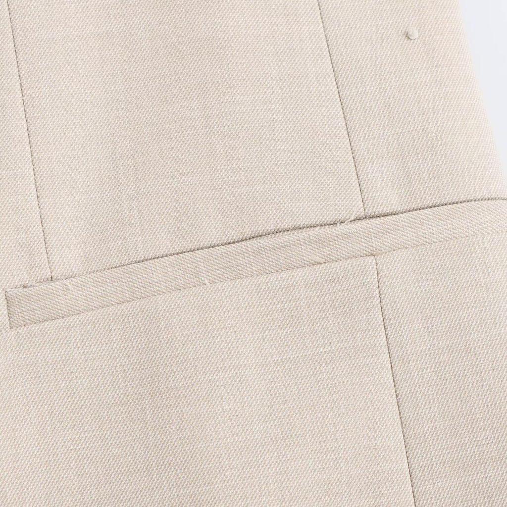 2025 Spring Women's Slim Double-Breasted Blazer & Pleated Wide-Leg Pants Set