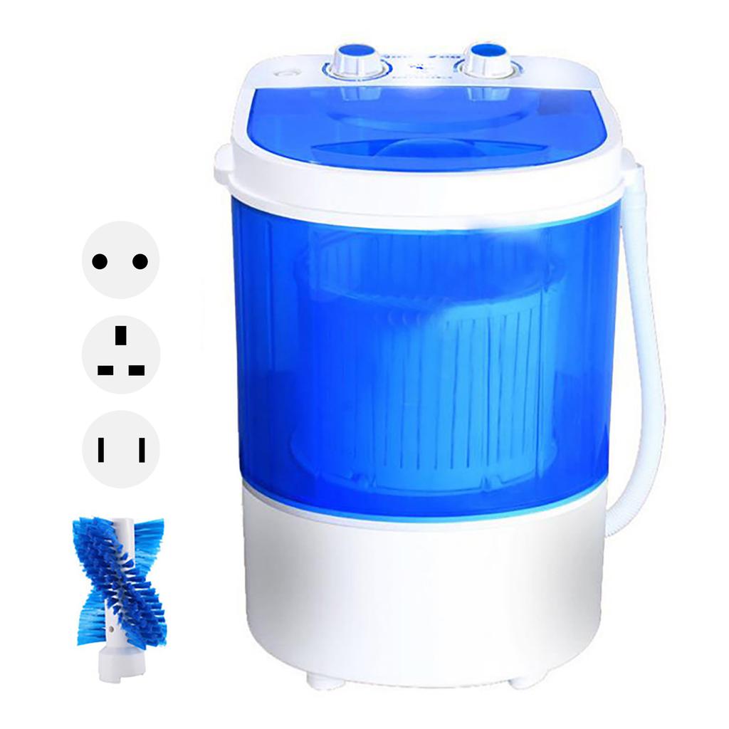 Portable Small Washing Machine, Mini Compact Single Tub Washer with Spin Cycle Basket Drain Hose for Camping Apartments Dorms