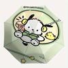 POCHACCO Listening to Music Automatic Opening and Closing Cartoon Umbrella - Small Umbrella Suitable for Various Occasions, Portable 3-Fold Small Umbr