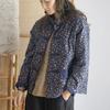 Johnature Parka da donna con bottoni in stile cinese Parka invernale a maniche lunghe con stampa floreale cappotti blu più parka in cotone