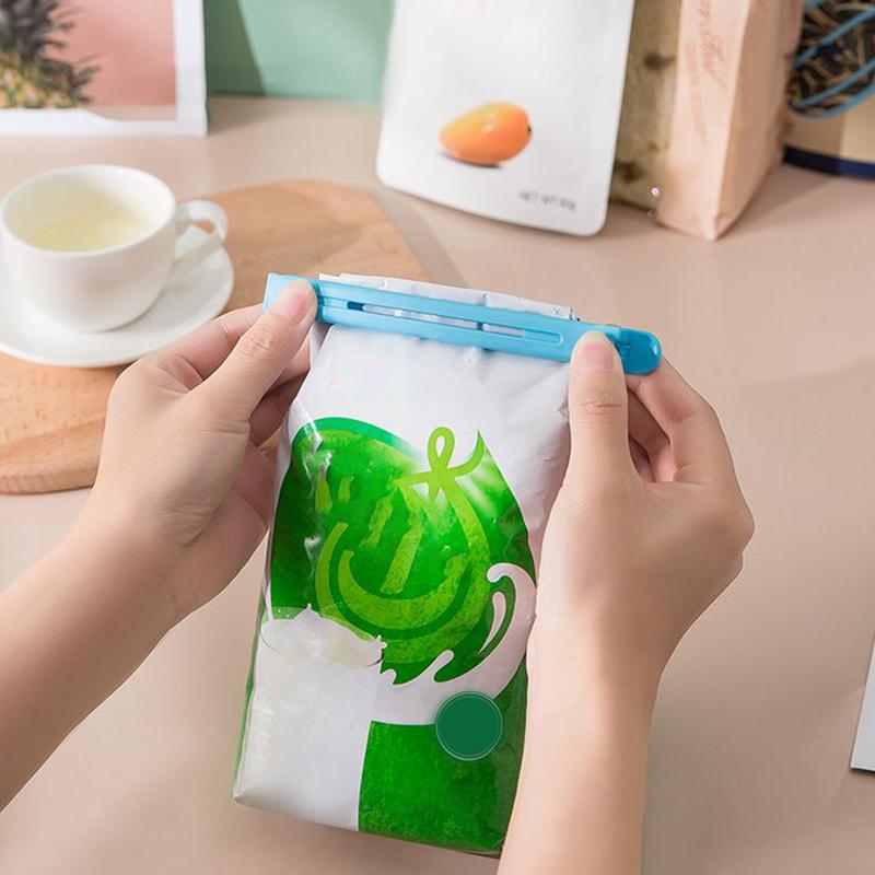12 Stück Plastikbeutelklammern 3 Größen Lebensmittelverschlussstäbchen Küche Lebensmittel Snack Griff Organizer Beutelverschlussklemme Feuchtigkeitsgeschützte Aufbewahrungsklemme