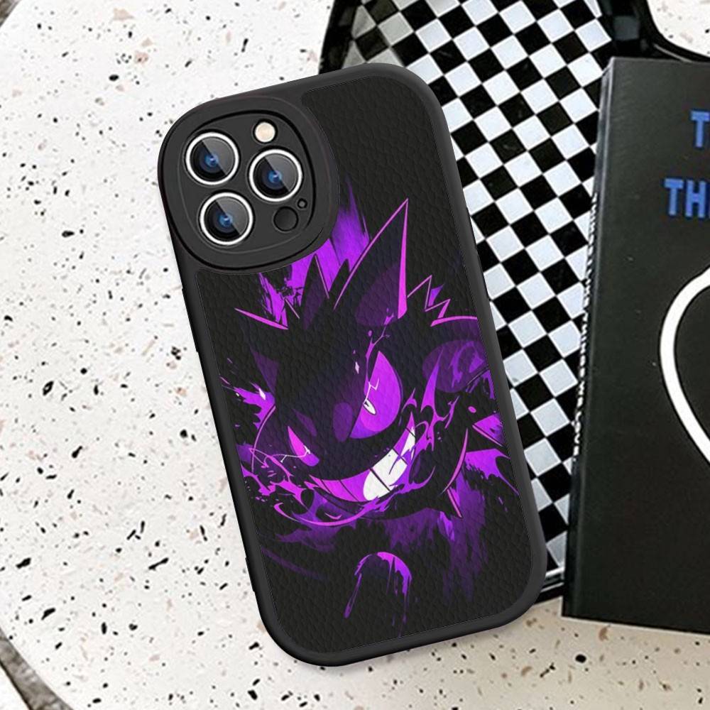 Anime Gengars Phone Case Hard Leather For iPhone 16 15 14 13 12 Mini 11 14 Pro Max Xs X Xr 7 8 Plus Fundas