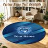 Round Rug Custom NameNSW Blues Logo Pattern Non Slip Carpet Home Floor Decor