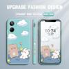 Lovely Cute Cartoon Phone Case for IPhone 14 13 12 11 Samsung Galaxy S23 S22 A52 A52S Soft Full Protection Square Liquid Silicone Cover
