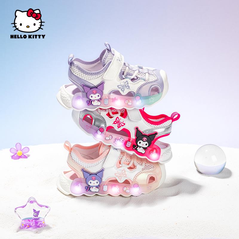 Kulomi Children's Shoes, Girls' Baotou Sandals, 2026 Summer New Soft Soled Light Up Shoes