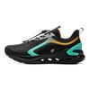 Li Ning Kids Comfortable Versatile Letter Stitched Kids Running Shoes Kids Running Shoes Black Fluorescent-Jade-Green YKFU096-1