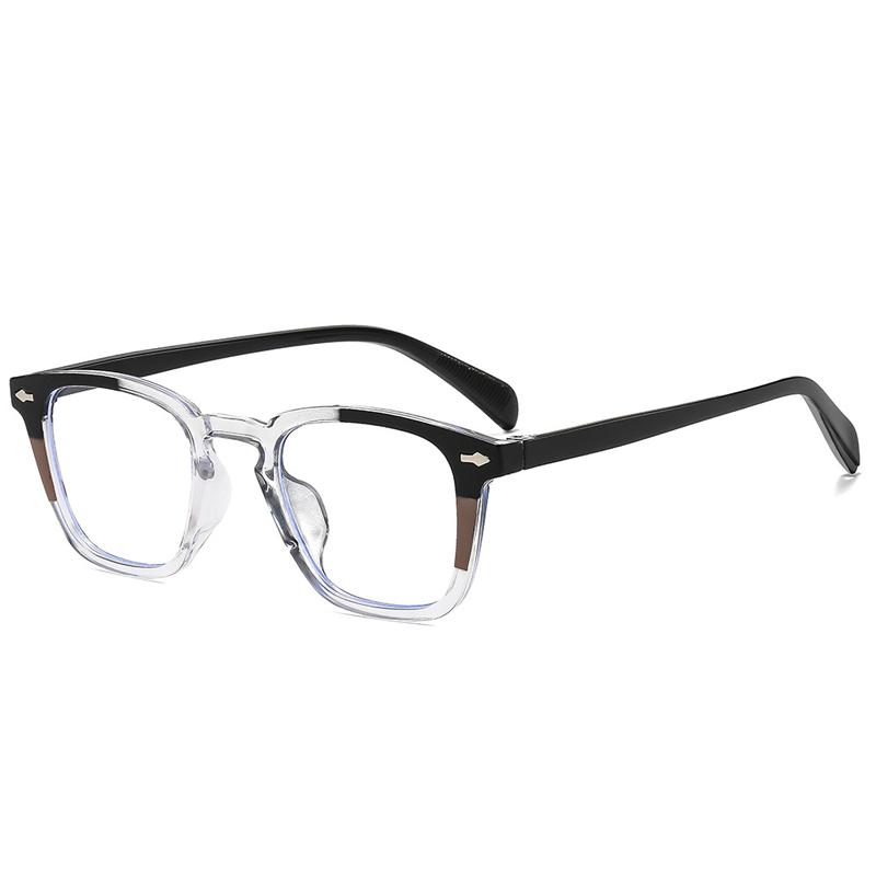 New Retro Square Rivets Sunglasses Women Shades UV400 Fashion Punk Trending Clear Gradient Men Sun Glasses