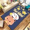 Bear Panda Night Custom Name Carpet Rug For Living Room Bedroom Home Sofa Decoration Kids Play Nonslip Floor Mat