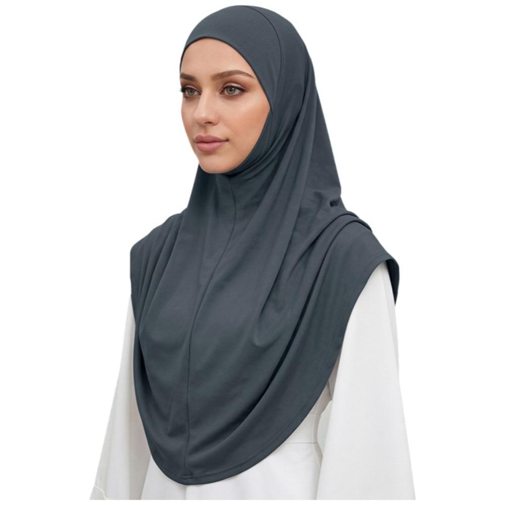 Soft Fabric Pullover Hijab Full Coverage Women Hijab Scarf New Instant Turbans  Daily Wear