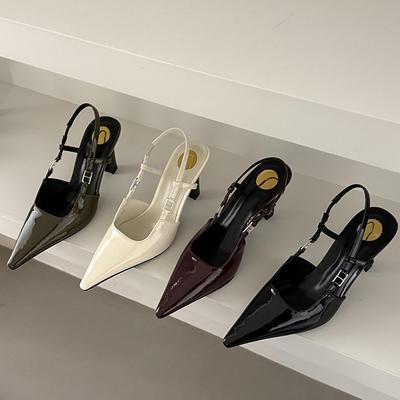 Street Style Pointed Toe Women Muels Sandals Fashion Shallow High Heels Party Dress Sandalias Shoes