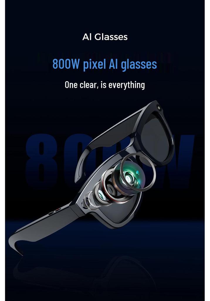 M01pro Smart Glasses: AI Translation, Bluetooth Calls, Music, 8MP Camera for Photos and Videos.