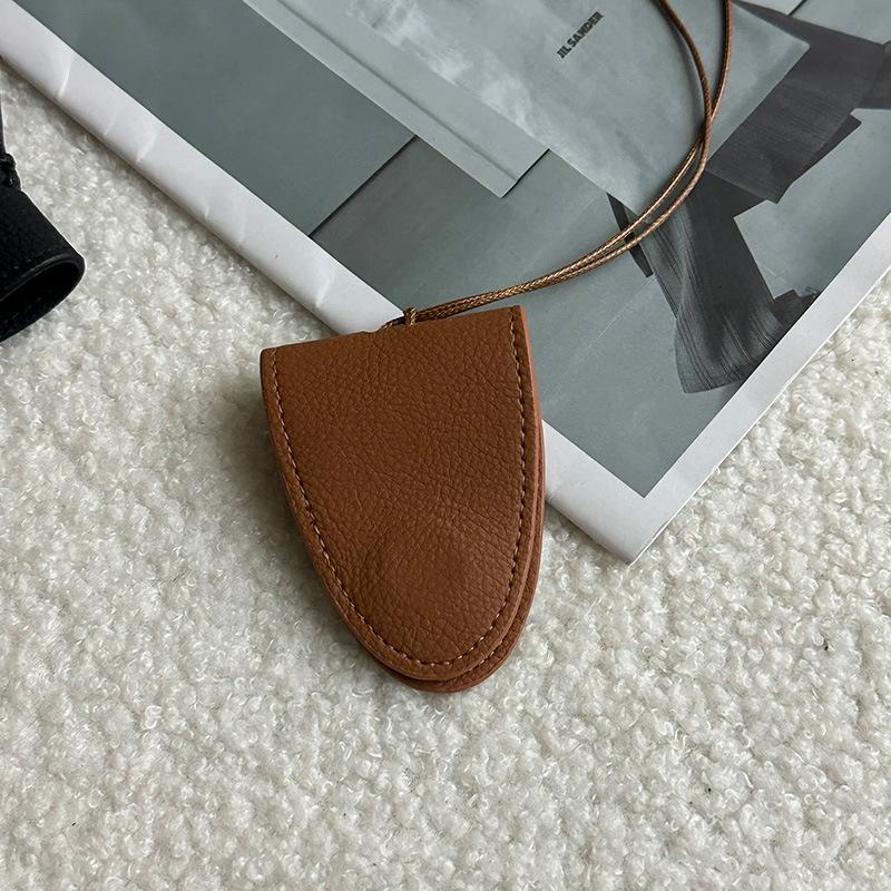 Portable Leather Cool Style Necklace Bag for Bluetooth Headset, Glasses, Keys