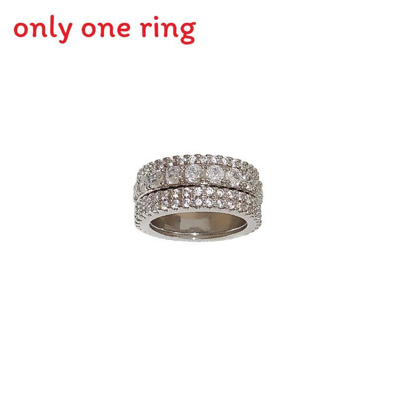 Modern Zircon Round Ring For Women With Cold Minimalist Style And Geometric Shape For Office Look