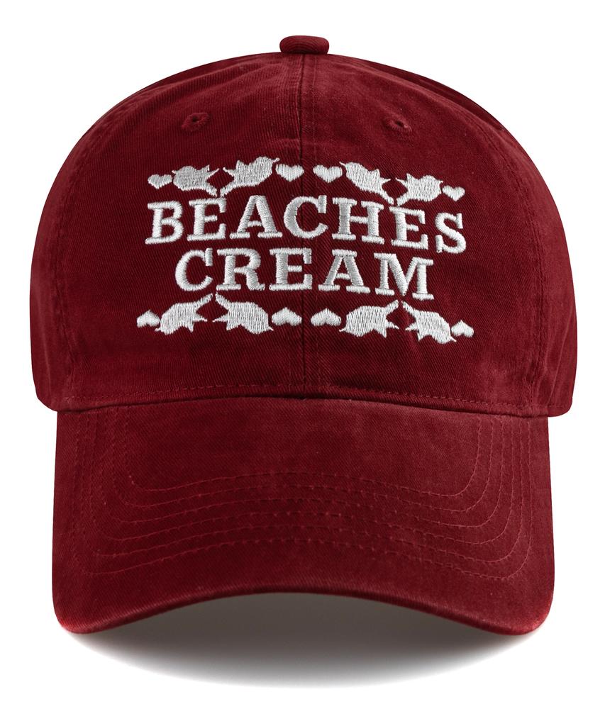 Bichiseuaenkeulim Love Piece Cation Ball Cap-Red Wine