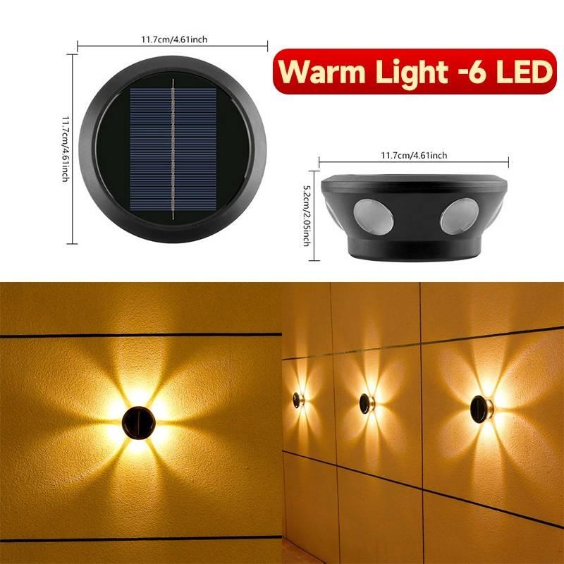 3-6Led Light Solar Light Outdoor Waterproof Garden Wall Lamp Decoration Fence Light Wall Light