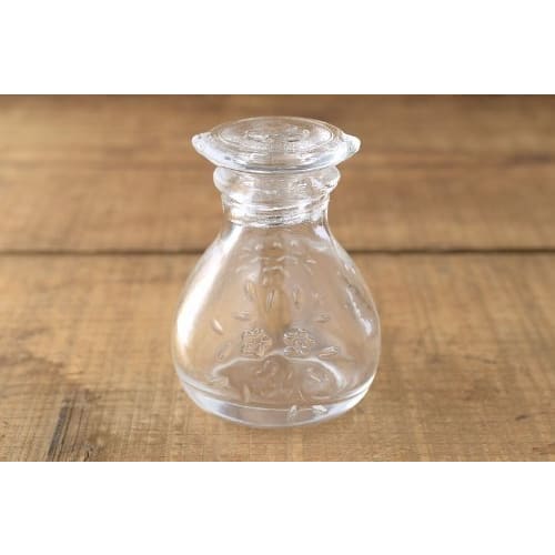 Handmade glass mini soy sauce dispenser, clear