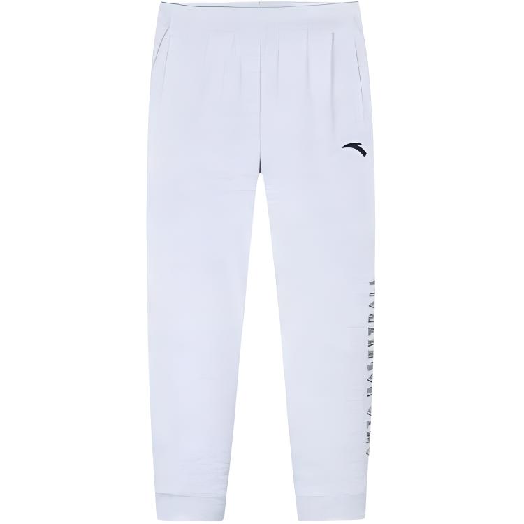 

Anta Basketball Series Casual Simple Solid Color Elastic Cuff Letter Knitted Sports Pants Men Pants Gray 152431352-1 M