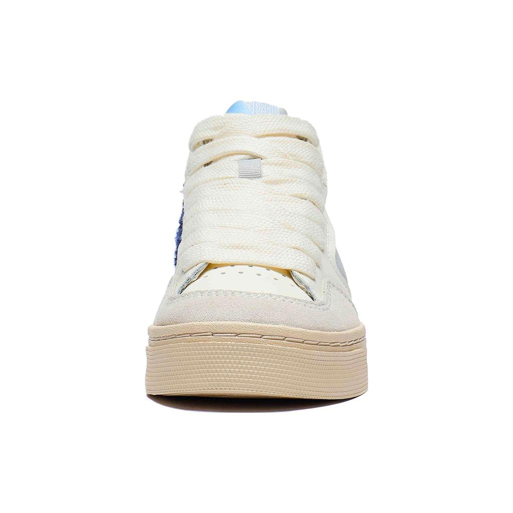 Li Ning Wave Antidérapant Amorti Mi-montante Chaussures de Skateboard Femme Blanc Violet AECT052-3