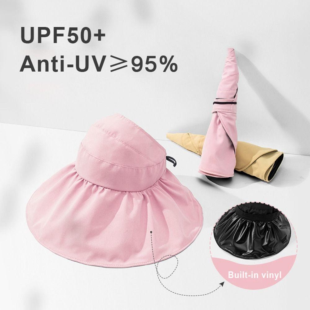 Women Summer Foldable Wide Brim Panama Hat Beach Cap Sunshade Hat Sun Cap Bucket Hat