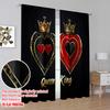 2pcs,2D Plane Printing Pattern Curtains Royal Hearts Versatile Polyester (without Rod) Art Deco Festive for Study, Living Room,