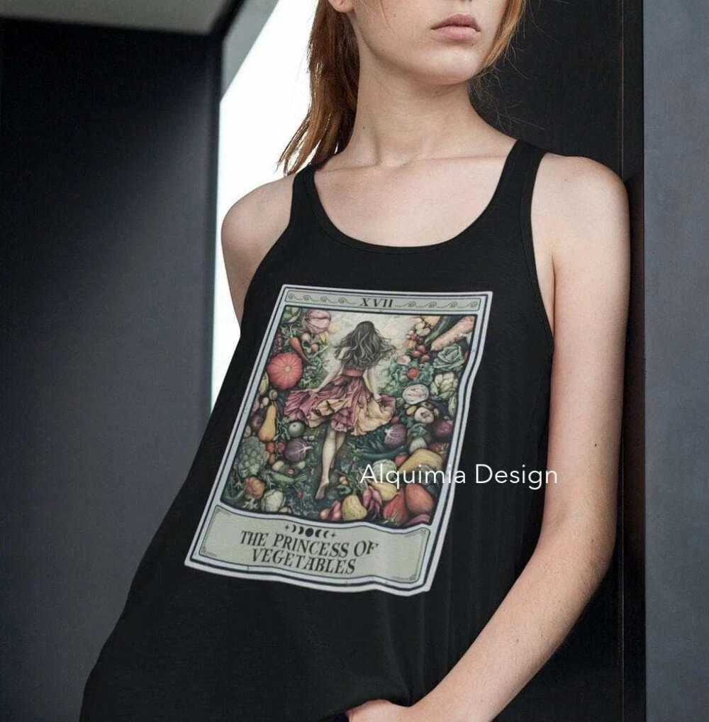 The Princess of Vegetables Tarot Card Tank Top, Gift for Vegan S