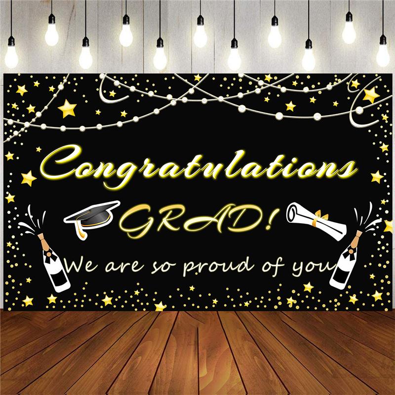 Abschlussfeier Hintergrunddekoration Abschlussjahrgang 2022 Kuchentisch Fotohintergrund Glückwunsch Absolventen Absolventenhut Foto-Requisiten