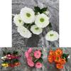 Artificial Garden Mimic 6prong Chrysanthemum Home Office Decor With Silk Cloth Fake Flower Arrangement