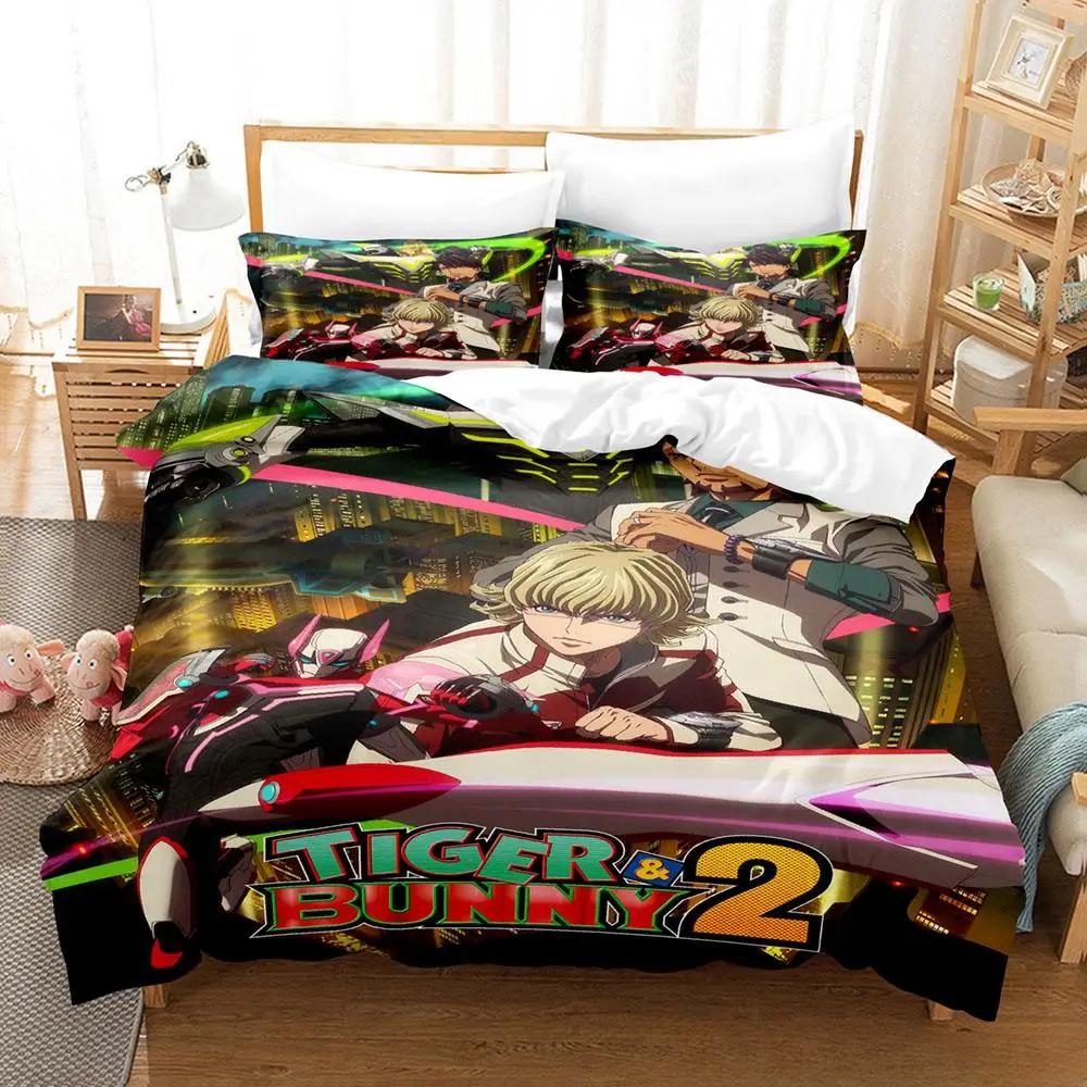Fashion New 3D Printing Tiger & Bunny Bedding Set Cartoon Anime three-piece set Adult Kid Bedroom Duvet cover Sets Home Textiles