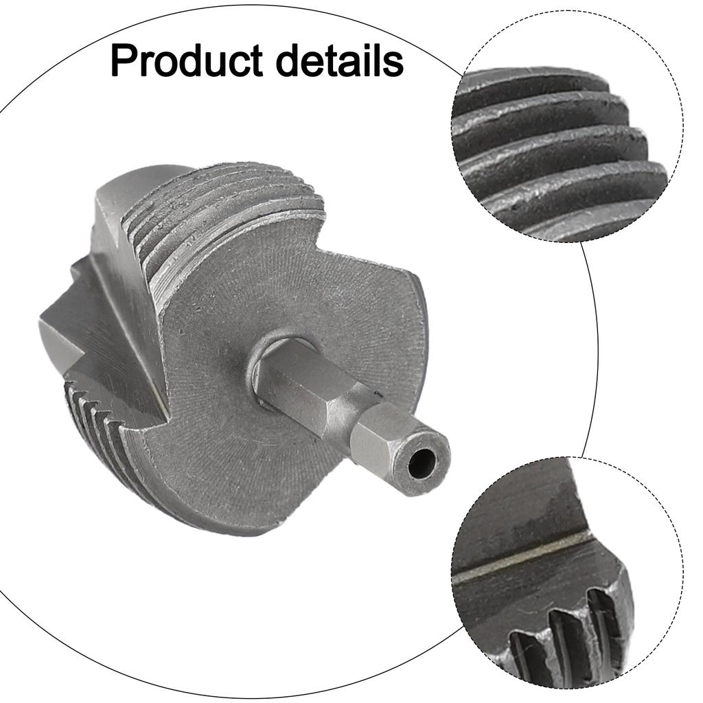 Three Blade Thread Drill Bit 3in1 with Hex Handle for Pipe Repair Usage