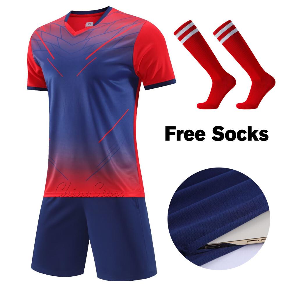 Adult Football Jerseys Shorts Children's Soccer Clothes Maillot de football Men Training Kits Clothing
