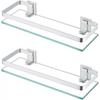 Bathroom Items Bore Glass Shelf Storage Shower Organiser Accessories Organizers Wall Shelves Hardware Fixture Home Improvement