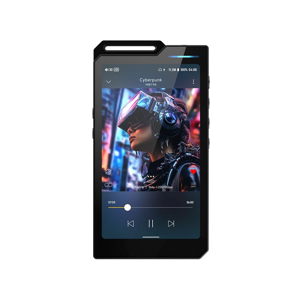 

Цифровий аудіоплеєр HiByMusic R4 Android 12 DAP Bluetooth [] 5.0 (Чорний) чорний