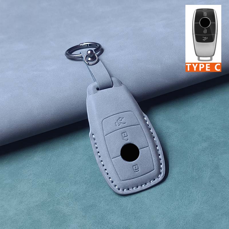 Car Remote Key Case Cover for Mercedes Benz A C E S G Class GLC CLE CLA GLB GLS W177 W205 W213 W222 X167 AMG Leather Accessories