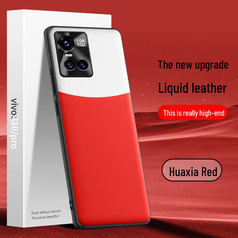Anti-fall, Anti-fouling Liquid Leather Phone Case for Vivo S10, One-piece Protective Cover Available.