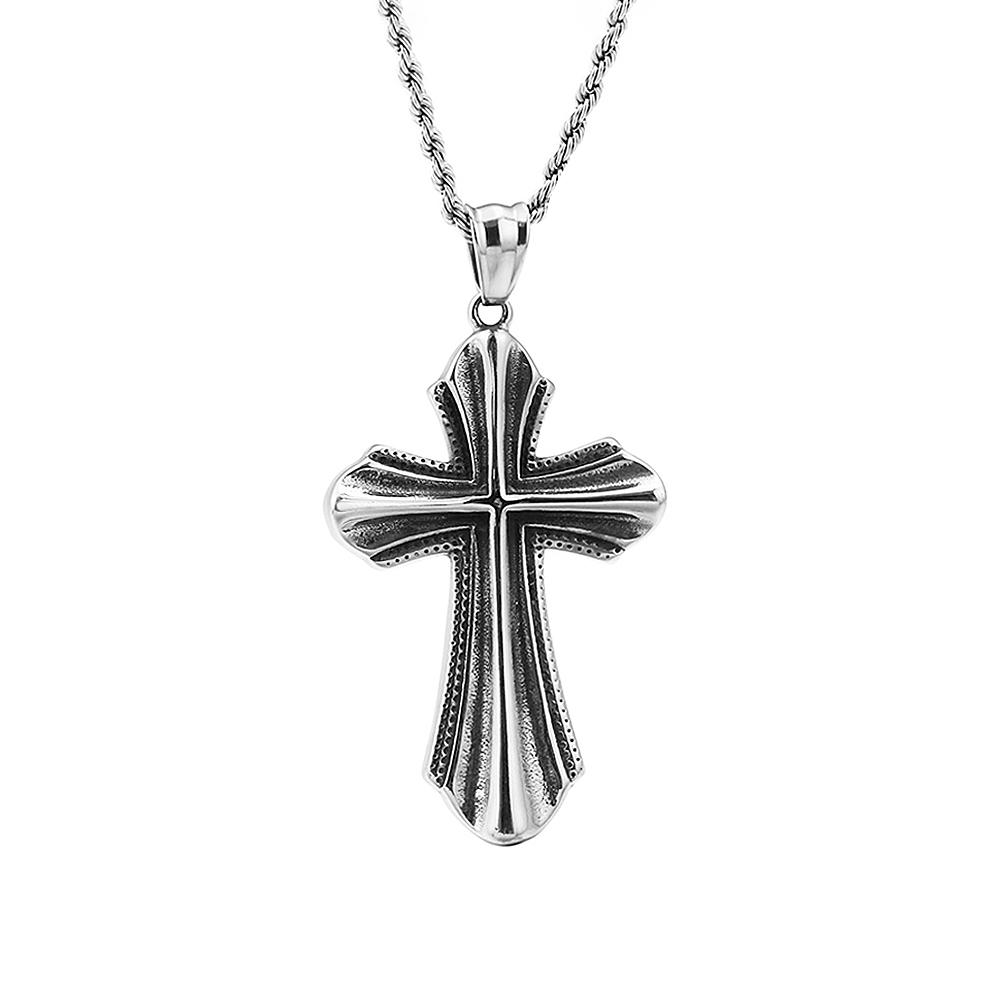 Nordic Vikings Wolf Tooth Pendant Necklace 316L Stainless Steel Hip Hop Rock Fashion Leather Rope Chain Jewelry Gifts