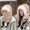 New Arrivals Open Run Fleece Neck Warmer Fur Hat Zipper Balaclava