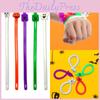 Kua Jing Halloween Wacky Tpr Caoutchouc Souple Anti-Stress Nouille Bracelet Main Corde Élastique Jouet Tête de Citrouille 10.5g