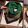Magnetic buckle soft small square scarf silk scarf women's spring and autumn thin versatile neck protector scarf triangular scarf winter warm scarf