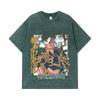 275 GSM Washed T-shirts 100% Cotton Record of Ragnarok V7 Print Unisex Heavy Cotton T Shirt