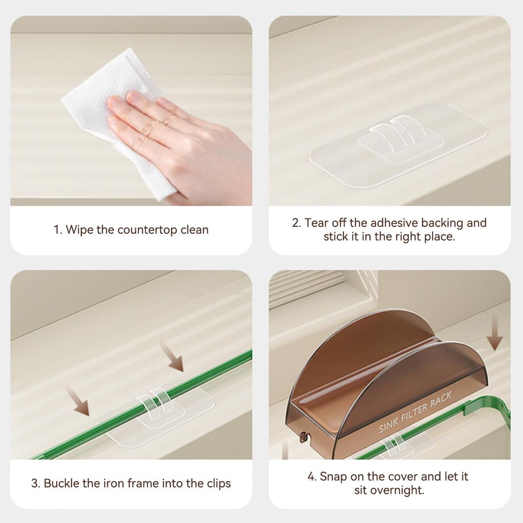 Christmas Tree Net for Kitchen Sink - Large-Mouth Food Scrap Catcher & Drain Protector, Anti-Clogging Drainer with Storage Rack