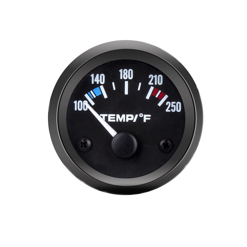 2 Inch 52mm Water Temperature Gauge Universal Car Pointer Water Temp Meter Kit 100 250 Fahrenheit with White LED