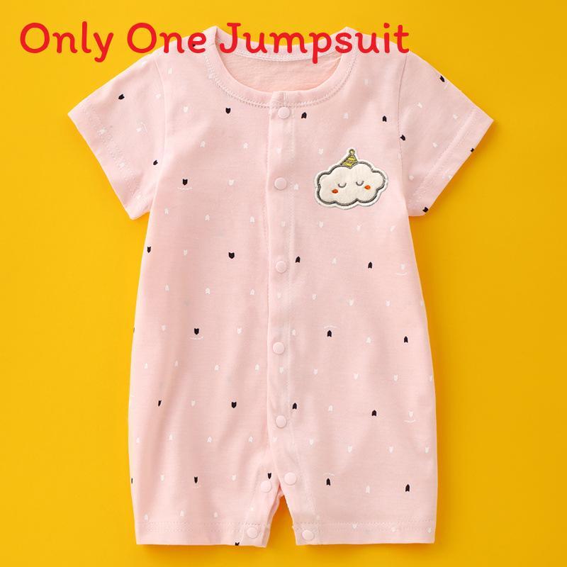 Baby Cotton Summer Romper With Short Sleeves For Newborns And Infants