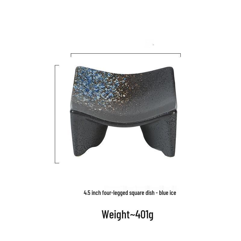 Retro Japanese Ceramic Square Dish